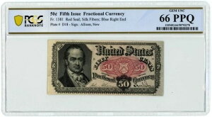 FR 1381 �t�B�t�e�B�Z���g 50�Z���g �t���N�V���i�� ��5�񔭍s GEM UNC 66 PPQ PCGS 949733-19