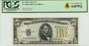 1934A 10�h���⌔ �k�A�t���J ��񎟐��E��� FR#2309 PCGS CU64 PPQ GCC�S�[���h