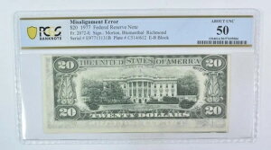 1977�N $20 ���b�`�����h VA FRN �~�T���C�����g�G���[ Fr#2072-E ��Unc 50 PCGS *5993-
