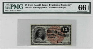 0.15 �Z���g���ʉݎ���-- Fr.1267-- PMG gem 66 EPQ-- 9 �̂�-