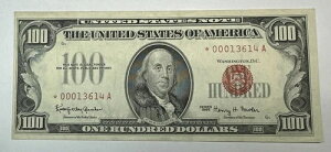 1966 �N $100 ��V���A���ԍ� *STAR* XF/AU SUPERB �����̕č�����!