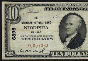 ????KS 1929 $10 ??�J���U�X�B�l�I�f�V��?? �l�I�f�V�� NB PCGS VF 30