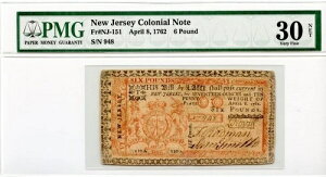 �j���[�W���[�W�[�A���n���� Fr#NJ-151 1762�N4��8�� 6�|���h PMG VF-30