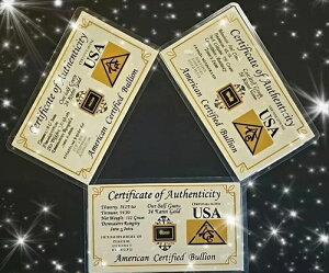 �S�[���h�����o�[ x3 ACB 1/2�O���C�� 24K �\���b�h�n�� 9999 �t�@�C���ؖ���/�^����**