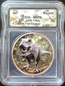 2025 MS70 1�I���X .999 ���� �J���[���C�Y�h�uUHR T-REX�v3D �E���g���n�C�����[�t ���E���h LTD