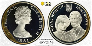 �g�[���t�� 1981�N PR 68 DCAM �N���E�� �W�u�����^�� �_�C�A�i�� ���C�����E�F�f�B���O PCGS �X���u 599