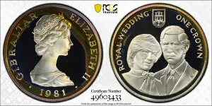 �g�[���t�� 1981�N PR 68 DCAM �N���E�� �W�u�����^�� �_�C�A�i�� ���C�����E�F�f�B���O PCGS �X���u 643