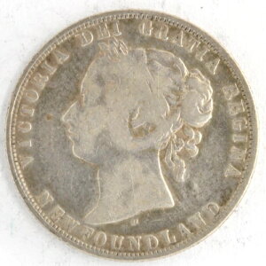 1872�N �J�i�_ �j���[�t�@���h�����h �r�N�g���A���� 50�Z���g .925 ����� KM# 6