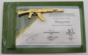 �C���x�X�g�����g�L���X�^�[�n���h�N���t�g�V���o�[24K GP AK-47�K�� 8.7�O���� .999 #272/1000