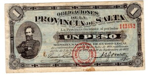 �A���[���`�� ARGENTINA PROVINCIA SALTA �r���b�g 1 �y�\ 1921 1927 P.S2136 VF GOOD C...