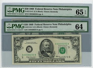 Fr. 2114-C $50 1969�N�A�M������s�� 2���A�� 64-65EPQ PMG DC-2597
