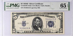 �A�����J�A$5�A1934D�AFr#1654Wi ���C�hI�iTA�u���b�N�j�APMG 65 EPQ