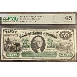 1872�N 50�h�� �T�E�X�J�����C�i�B�Γ��X�N���b�v ������ PMG GEM 65 EPQ