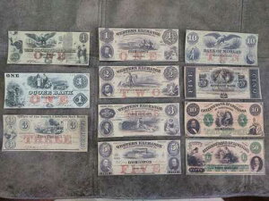 W/M United States Obsale Teoted Currency 1850-1860 FREE SHIPP �̎��ŕ����ŁB