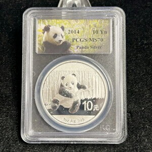 2014 �V���o�[�p���_ 1�I���X �V���o�[ AG99 PCGS MS70 ���A�p���_���x�� 10ED5