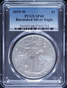 2019 W �o�[�j�b�V���h �A�����J�� �V���o�[ �C�[�O�� PCGS SP68 (������) 19EG �u���[���x��
