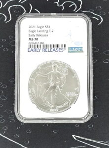 NGC �O���[�f�B���O�ς� 2021�N �A�����J�� �V���o�[ �C�[�O�� EL T-2 �A�[���[�����[�X MS70