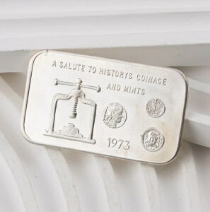 1973�N Salute to Coinage & Mints �}�U�[���[�h�~���g 1�I���X 999 �t�@�C���V���o�[�o�[ - 439b