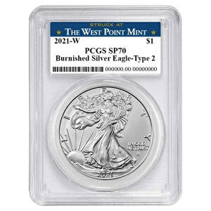 2021-W �o�[�j�b�V���d�グ $1 �^�C�v2 �A�����J���V���o�[�C�[�O�� PCGS SP70 �E�F�X�g�|�C���g���x��