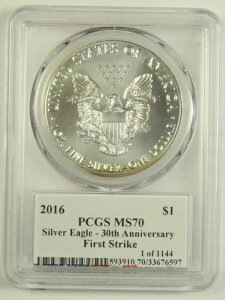 2016�N �V���o�[�C�[�O�� PCGS MS-70 �t�@�[�X�g�X�g���C�N 30���N�L�O �G�h�}���h�EC�E���C �I�[�g�O���t #597
