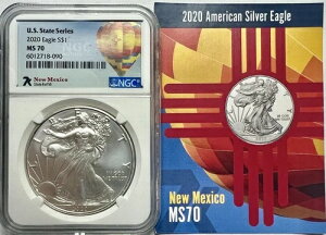 2020 UNC $1 �A�����J�� �V���o�[ �C�[�O�� �č��B�V���[�Y ?? �j���[���L�V�R NGC MS70 7K