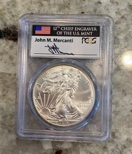 2014�N �����J���e�B �T�C������ �V���o�[�C�[�O�� PCGS MS70 �t�@�[�X�g�X�g���C�N �\�ʃG�b�W�g�[�j���O