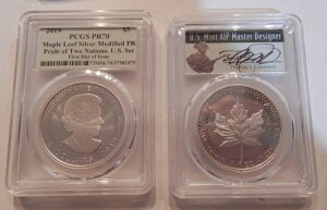 2019�N 5�h�� ���[�v�����[�t�V���o�[ �C��PCGS PR70 �g�[�}�X�ES�E�N���[�u�����h �T�C������