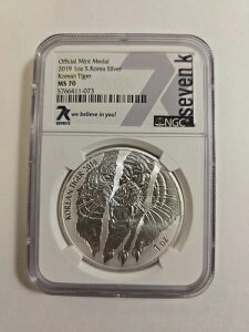 2019�N �؍� ��� �؍��^�C�K�[ NGC MS70 7K ���x�� .999 �V���o�[