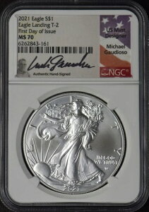 2021 T-2 �A�����J�� �V���o�[ �C�[�O�� NGC MS70 FDOI �K�E�f�B�I�\ �T�C������ ?COINGIANTS?