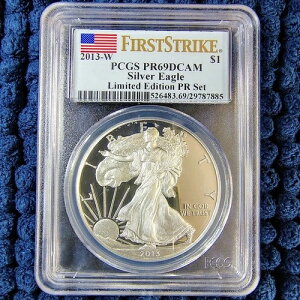 2013�N-W �v���[�t �A�����J�� �V���o�[ �C�[�O�� - ����� PR �Z�b�g - 1st Stk - PCGS PR 69 DCAM