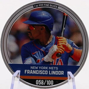 �t�����V�X�R�E�����h�[�A MLB �g���[�f�B���O�R�C�� 1�I���X �V���o�[ - �j�E�G - �j���[�W�[�����h������ 058/100 .999 2024