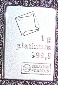 1 �O���� �v���`�i �o�[ .9995 �t�@�C�� Valcambi Swiss Platinum CombiBar?
