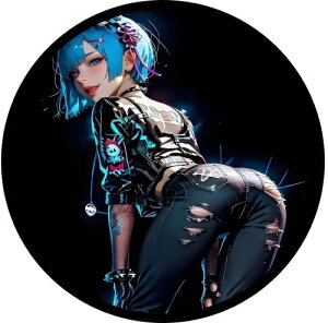 Cyber??punked By Bluey 1�I���X �V���o�[ �J���[���C�Y�h �A�[�g ���E���h COA�t�� #3