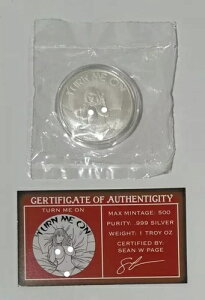 STL MINT 1�g���C�I���X .999 �V���o�[���E���h�R�C�� �X�p�C�V�[ �^�[���~�[�I�� COA�t�� LTD 500
