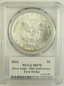 2016�N �V���o�[�C�[�O�� PCGS MS-70 �t�@�[�X�g�X�g���C�N 30���N�L�O �G�h�}���h�EC�E���C �I�[�g�O���t #492