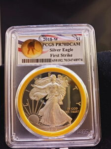2018 W PCGS PR70DCAM �V���o�[�C�[�O�� �I�����s�b�N �X�m�[�{�[�h �t�@�[�X�g�X�g���C�N �C�G���[�����O