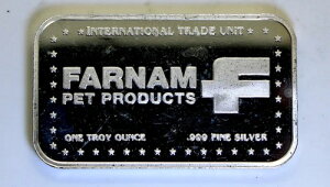 �󏭂ȁuFARNAM PET PRODUCTS ITU Mint .999 �t�@�C���V���o�[�A�[�g�o�[�v