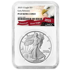 2025-S $1 1�I���X �v���[�t �A�����J���V���o�[�C�[�O�� NGC PF69UC ER ����C�[�O�����x��