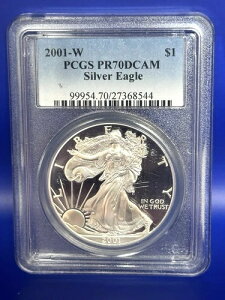 2021-W 1�h�� �V���o�[�C�[�O�� PR70DCAM PCGS �u���[���x�� #TG21