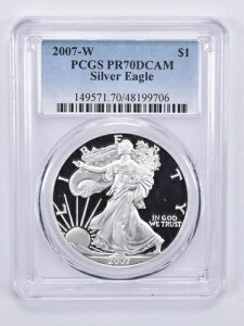 PR70 2007-W DCAM �A�����J���V���o�[�C�[�O�� PCGS �u���[���x��