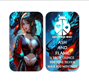 2025�N 1�g���C�I���X .999 ���� ASH AND FLAME 100 �o�[ & COA �ؖ���