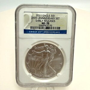 2011 �V���o�[�C�[�O�� NGC MS70 �A�[���[�����[�X 25���N�L�O�Z�b�g �u���[���x��