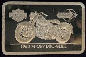 �n�[���[�_�r�b�h�\�� ���[�^�[�T�C�N���A1960 74 OHV DUO-Glide 1.4 �g���C�I���X .999 �V���o�[ �A�[�g�o�[