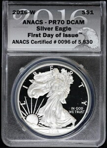 2016-W �v���[�t �V���o�[ �C�[�O�� $1 ANACS PR 70 DCAM �������s ASE ���^�[�G�b�W