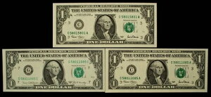 FR 1926-C & FR 1906-G �A�M������s�� UNC ���[�_�[���s�[�g�}�b�`���O - CA1620
