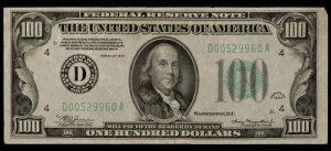 FR 2152aD dgs $100 1934�N�A�M������s�� �č� - �V���l SN - CA1717