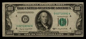 FR 2160-D $100 1950 C �A�M������s�� �č� - VF - SKU-CA1841
