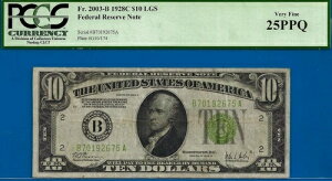 1928C $10�A�M������s�� PCGS 25PPQ �l�C �j���[���[�N Fr 2003-B