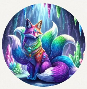 Hayleybug 1�I���X KaleidoKitsune 9 Tailed Fox �V���o�[���E���h COA�t�� ���s���� 15