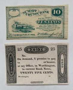 1862�N �I�n�C�I�B�T�~�b�g�S��s �p�~���ꂽ�ʉ� 10�Z���g�����Ɠ��t�Ȃ�25�Z���g����